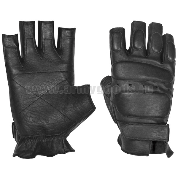 Перчатки кожаные обр/пал с защитными накладками СОБР-1