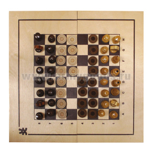Универсальный игровой набор №1 (шахматы, шашки, нарды) в деревянной коробке (60х60 см)