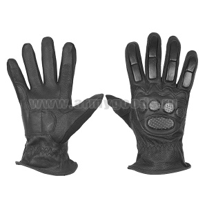 Перчатки комбинированые кожа/ткань с защитными накладками черные