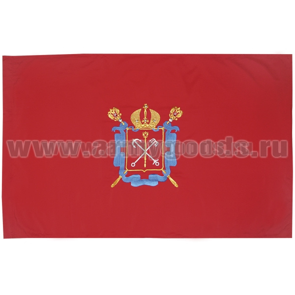 Флаг Санкт-Петербурга (с геральдической короной) с вышивкой (70x110)