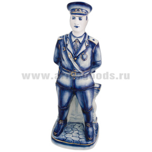Штоф керамический Полицейский (кобальт) 1 л