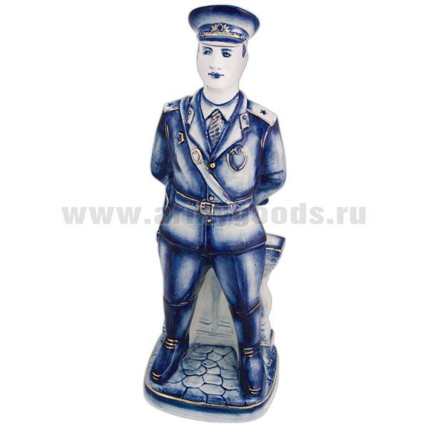 Штоф керамический Полицейский (кобальт) 1 л