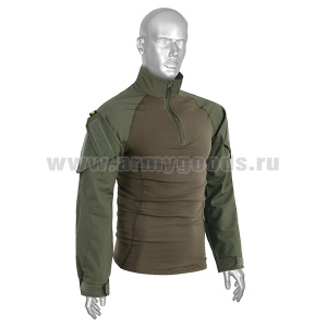 Рубашка тактическая АНА (мод. 5071) оливковая (центр. часть- влагоотвод. трикотаж, рукава - смесовая ткань "rip-stop")