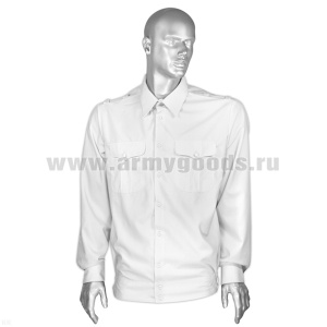 Рубашка форм. офиц. мужская (дл.рук.) белая р-ры с 47