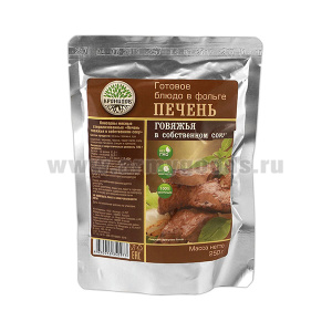 Консервы обеденные Печень говяжья в собственном соку (250 г) (готовое блюдо в фольге) до 07.2025 и ранее
