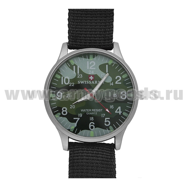 Часы наручные Swiss Army (циферблат зел. кмф, текстильный ремешок) Китай