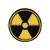 Шеврон вышит. Знак радиац. опасности - 3-листн. клевер (черн. на желт. фоне)