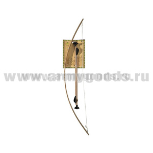 Игрушка деревянная Лук маленький и стрелы (2 шт) (длина лука - 77 см)
