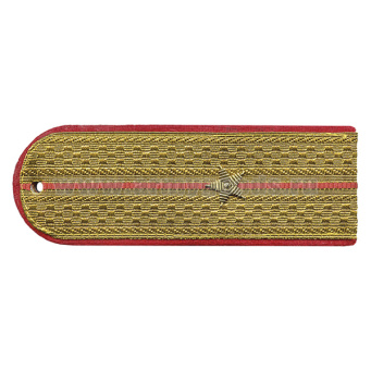 Погоны парадные золотые (металлиз.) Полиция, вышит. канителью (мл. лейтенант)