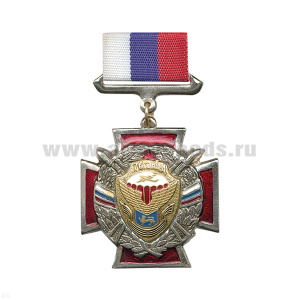 Медаль 76 гв. ВДД (серия ВДВ (красн. крест с венком) (на планке - лента РФ)