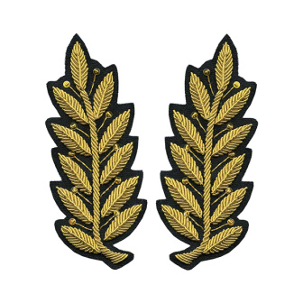 Орнамент канит. (золото 3%) на воротник Росрыболовство 11-13 категория (черный фон)